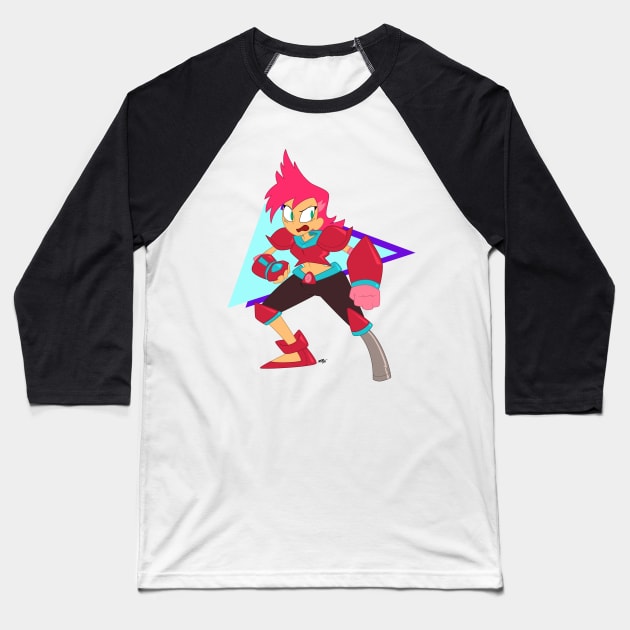 OK KO! Red Action Baseball T-Shirt by soldominotees